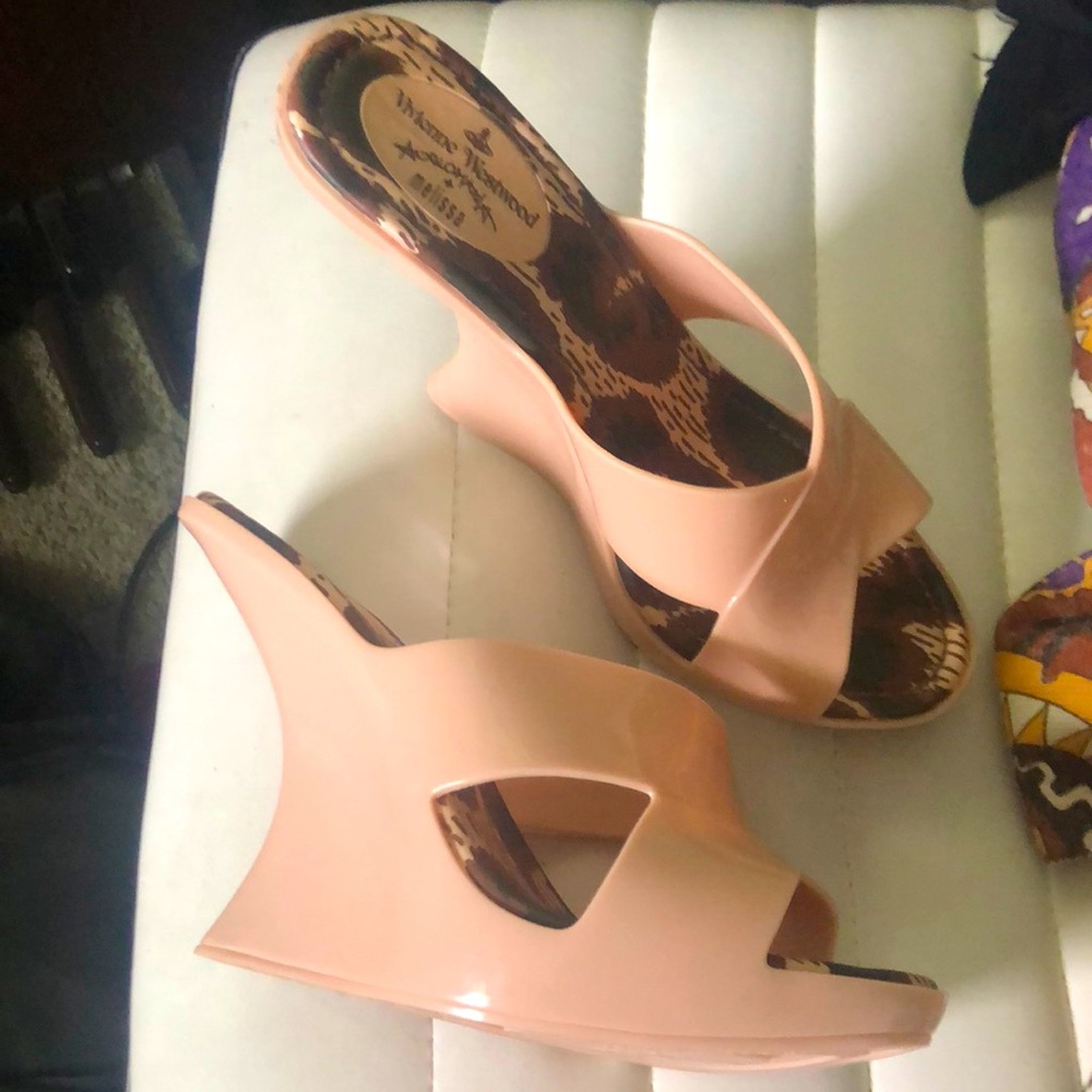 Nude Cream Punk Vivienne Westwood Melissa Authentic Wedge Shoes 7.5